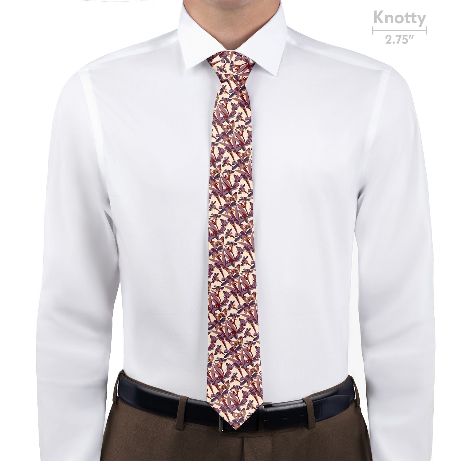 Butterfly Floral Necktie - Knotty - Knotty Tie Co.