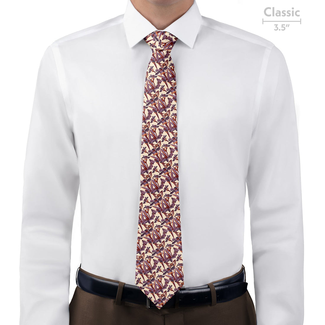 Butterfly Floral Necktie - Classic - Knotty Tie Co.