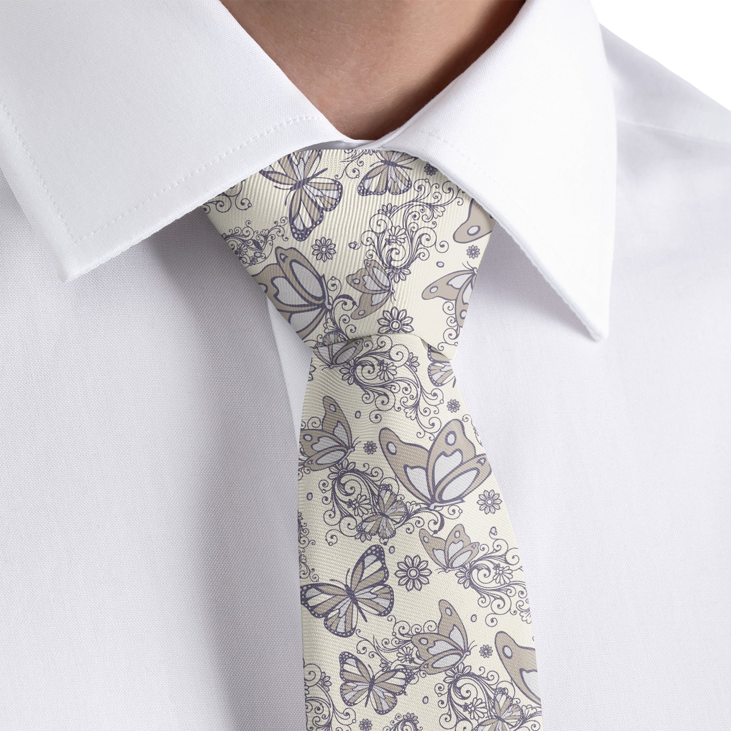 Butterfly Flutter Necktie - Dress Shirt - Knotty Tie Co.
