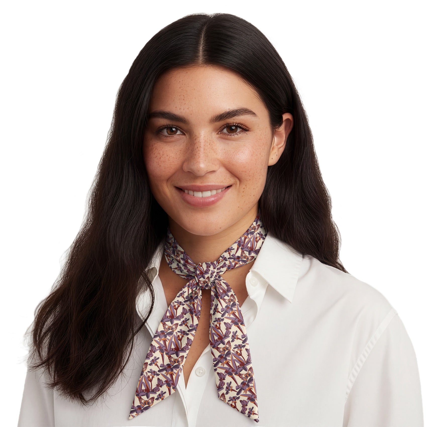 Butterfly Floral Paisley Hair Scarf - Neck Scarves - Knotty Tie Co.