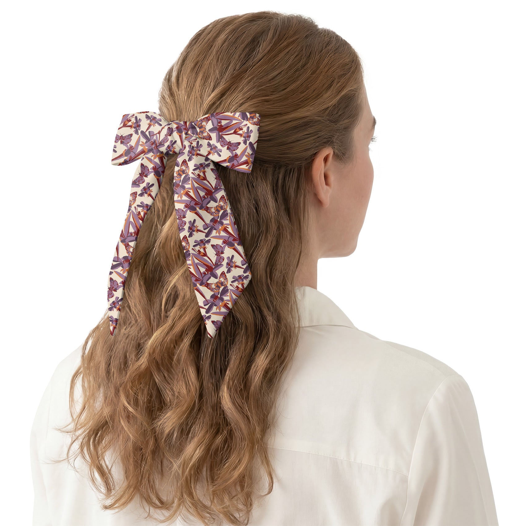 Butterfly Floral Paisley Hair Scarf - Hair Scarf - Knotty Tie Co.