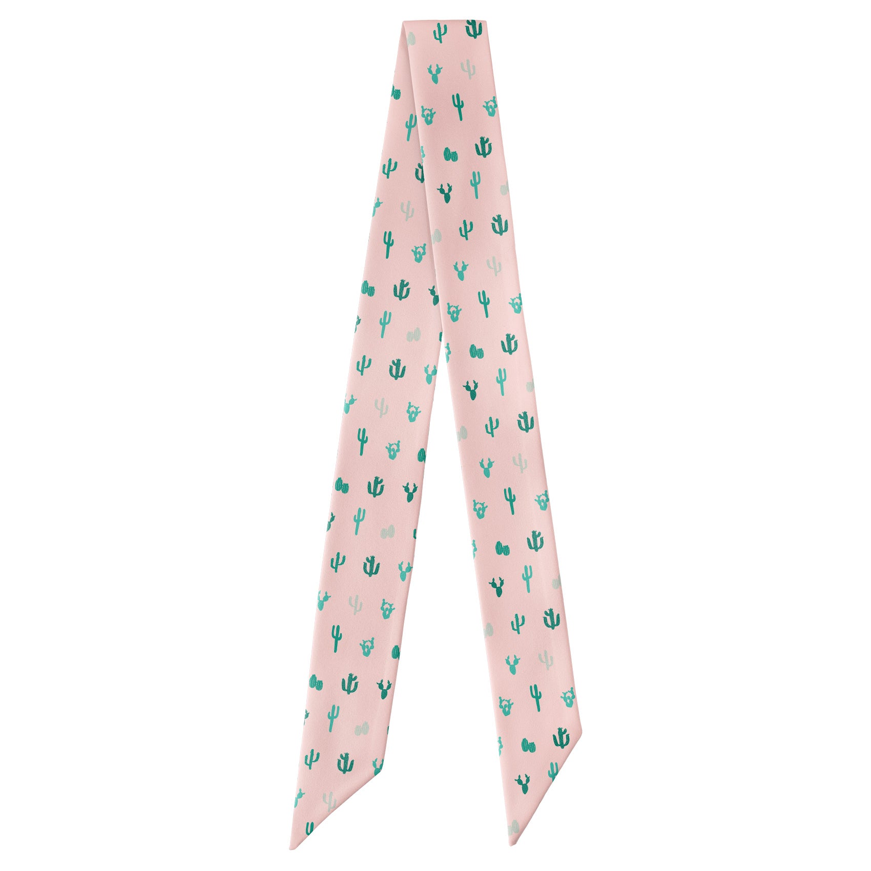 Cactus Herbage Hair Scarf - Full View of Hair Scarf - Knotty Tie Co.
