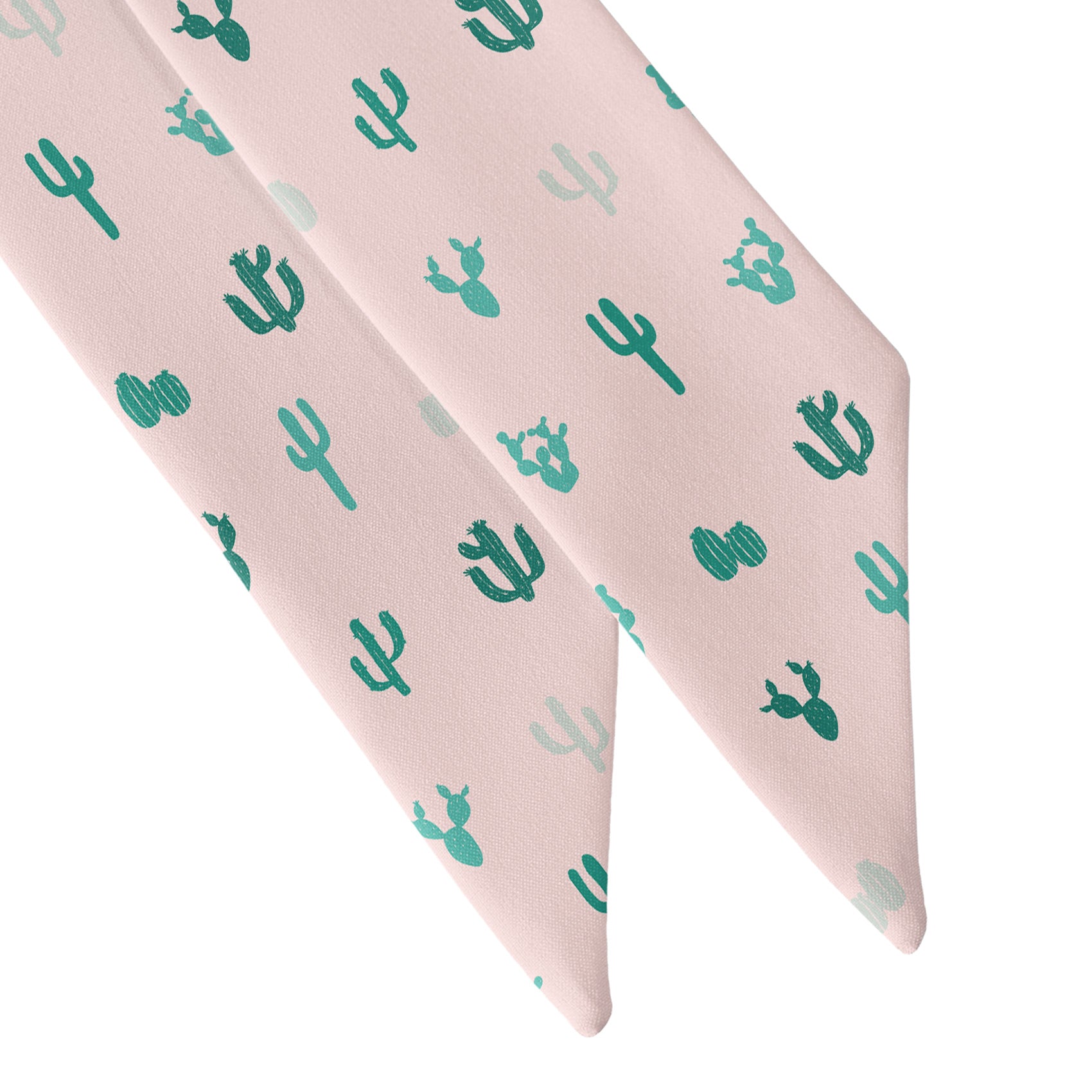 Cactus Herbage Hair Scarf - Scarf Tapered Ends - Knotty Tie Co.