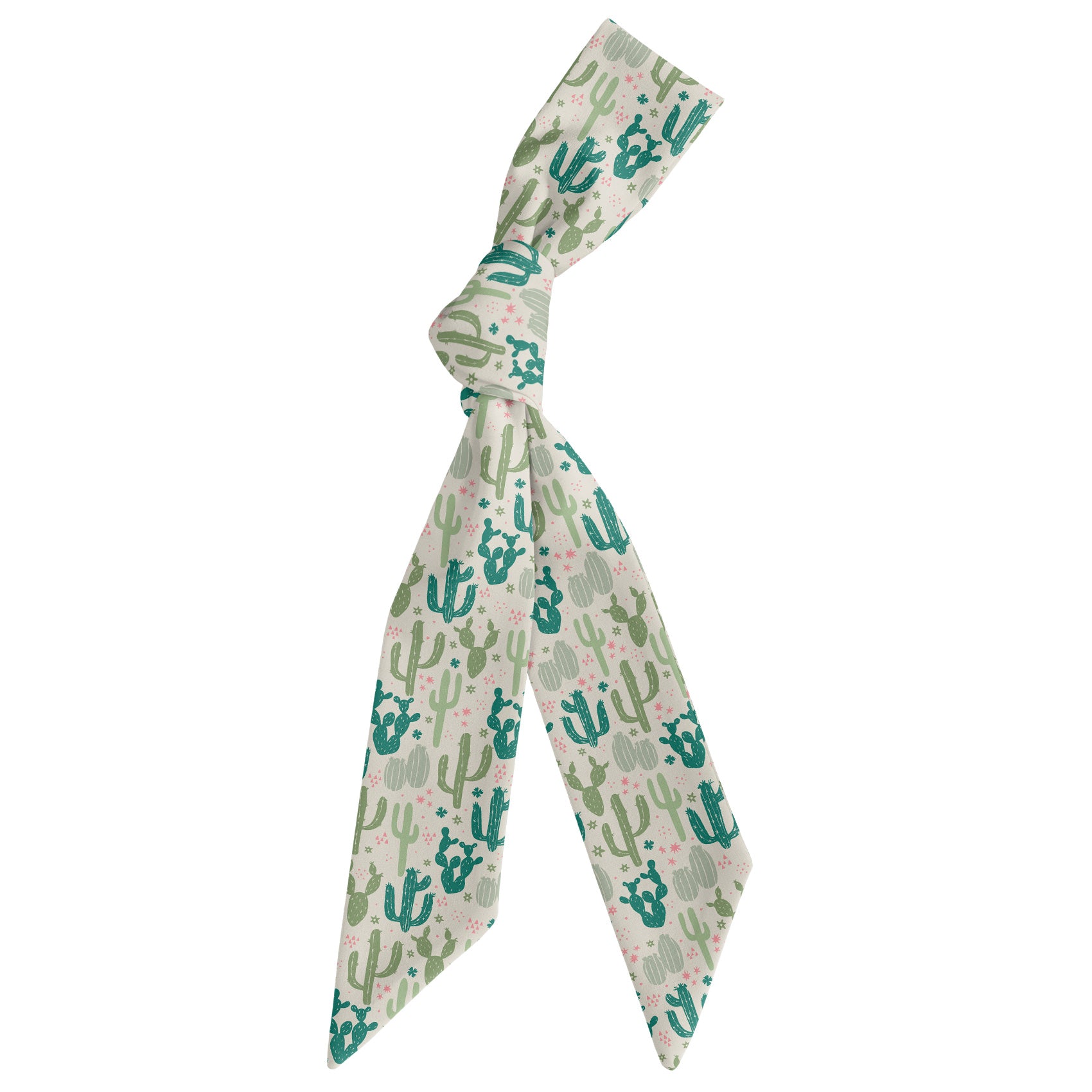 Cactus Party Hair Scarf - Scarf Tied Into Knot - Knotty Tie Co.