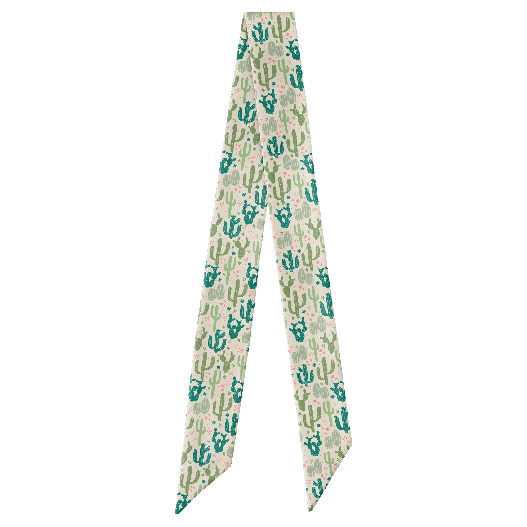 Cactus Party Hair Scarf - Full View of Hair Scarf - Knotty Tie Co.