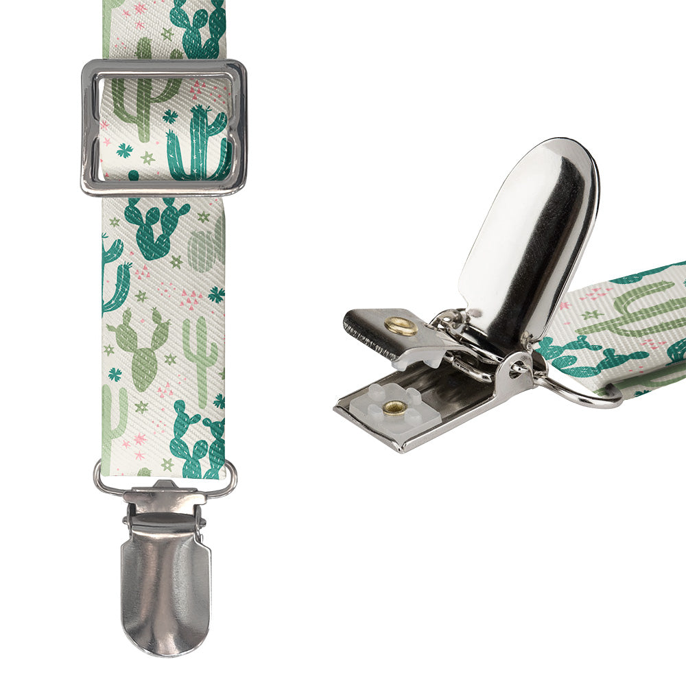 Cactus Party Suspenders - Hardware and Strap - Knotty Tie Co.