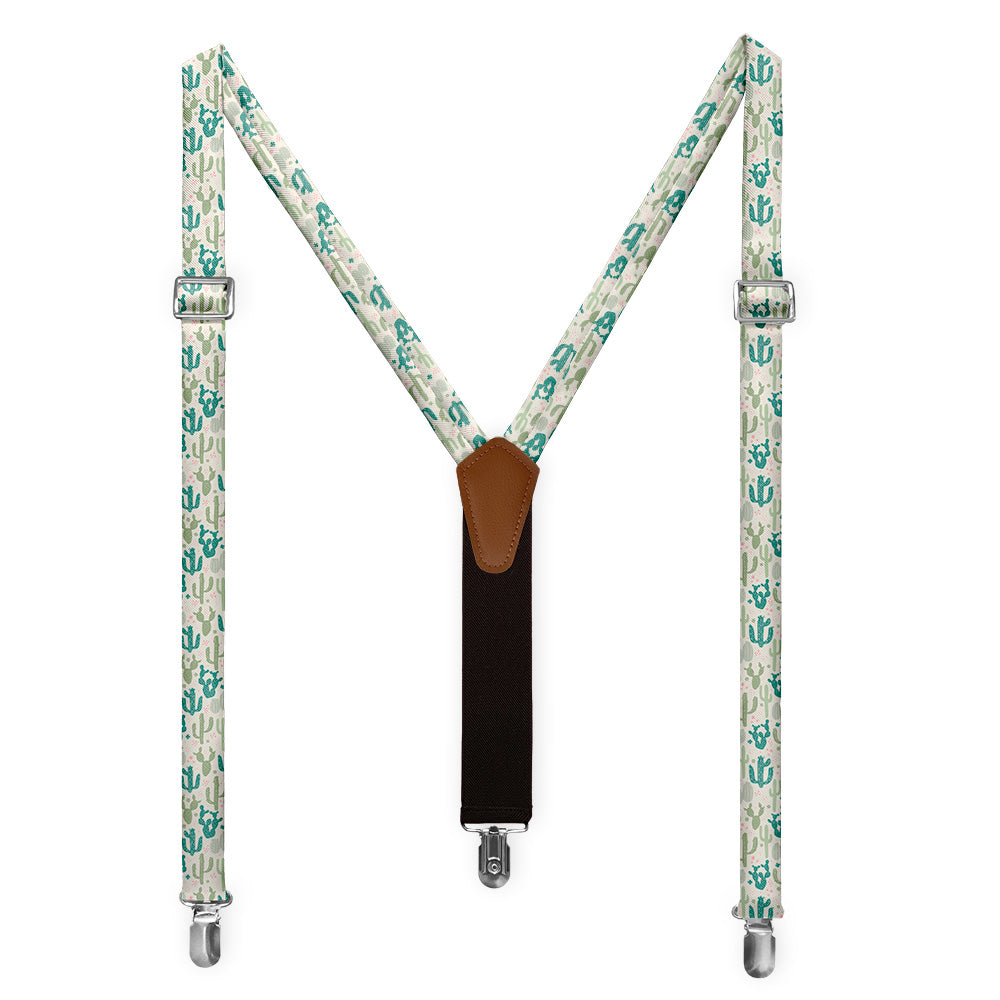 Cactus Party Suspenders - Full Front View - Knotty Tie Co.