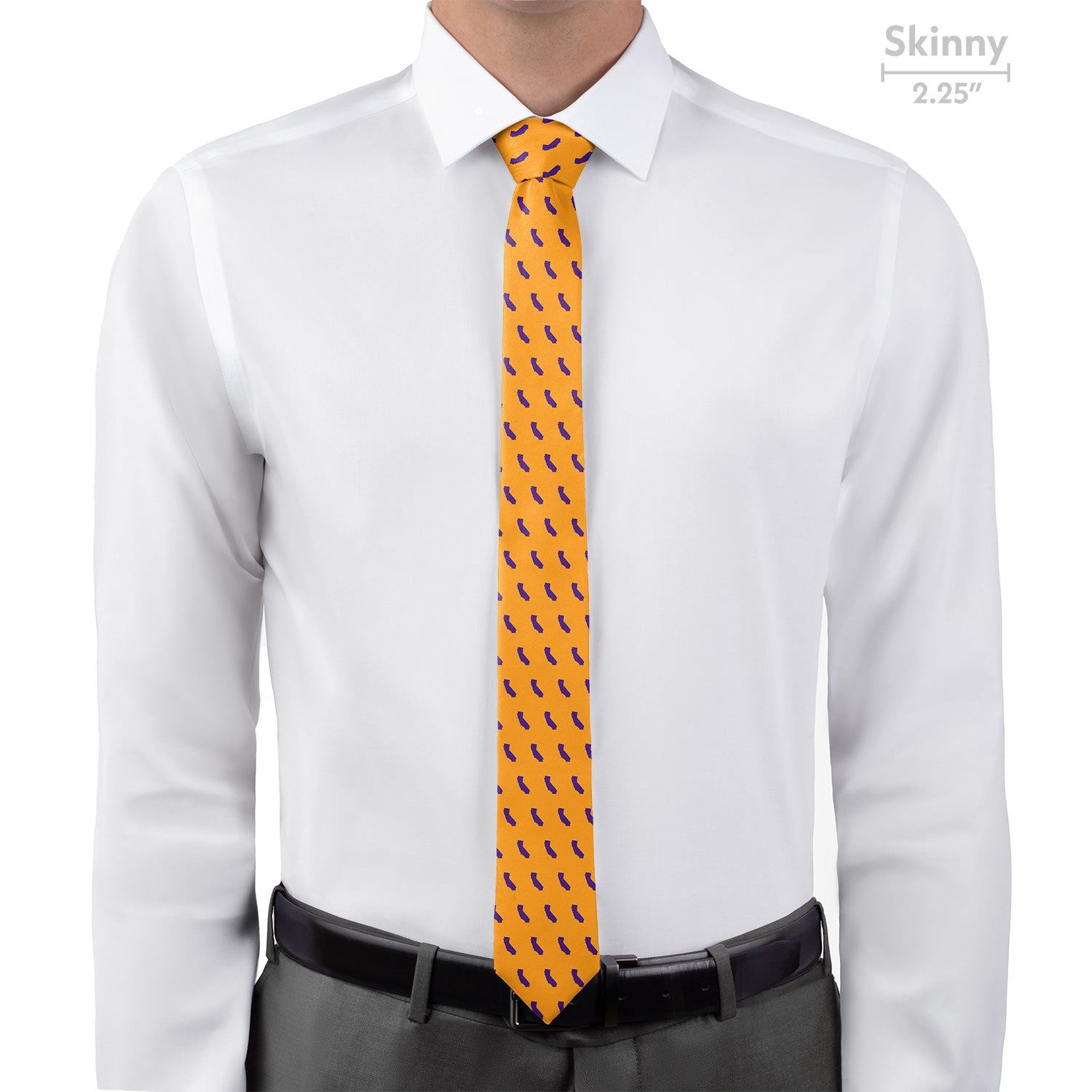 California State Outline Necktie - Skinny - Knotty Tie Co.