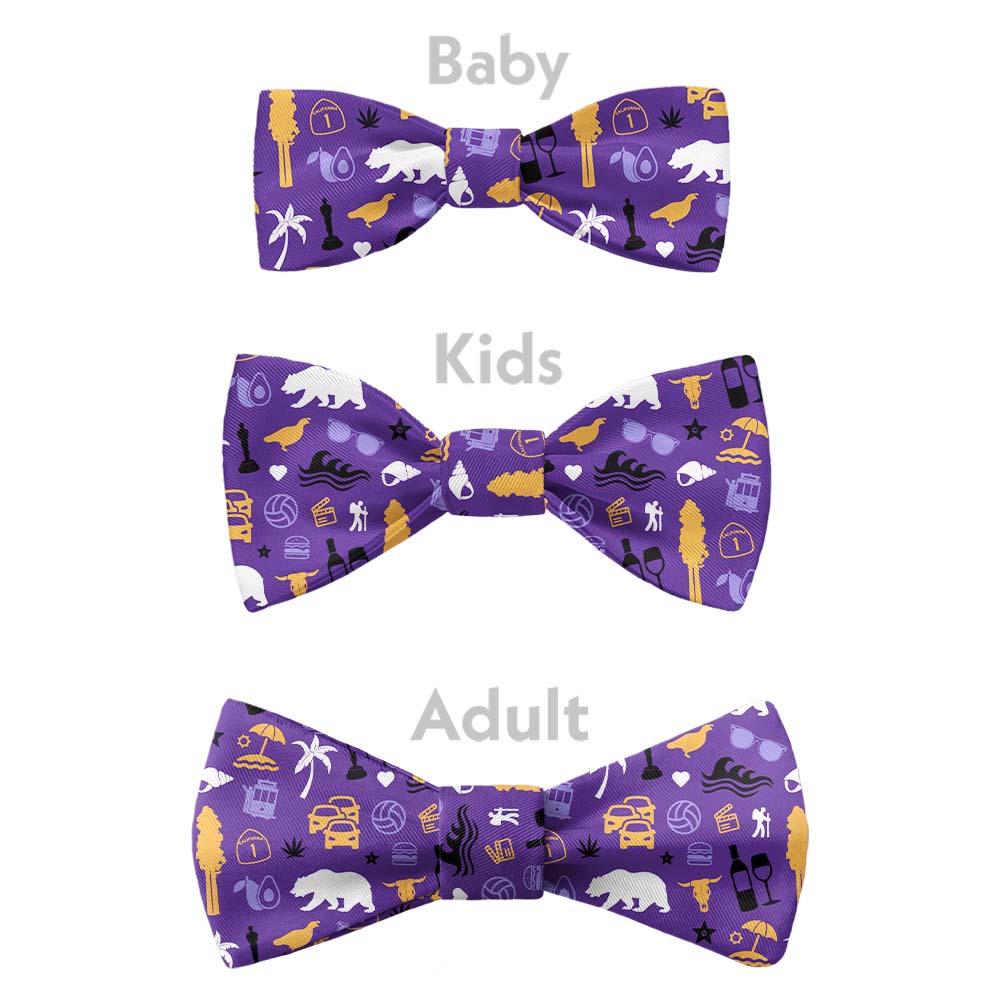California State Heritage Bow Tie - Bow Sizes - Knotty Tie Co.