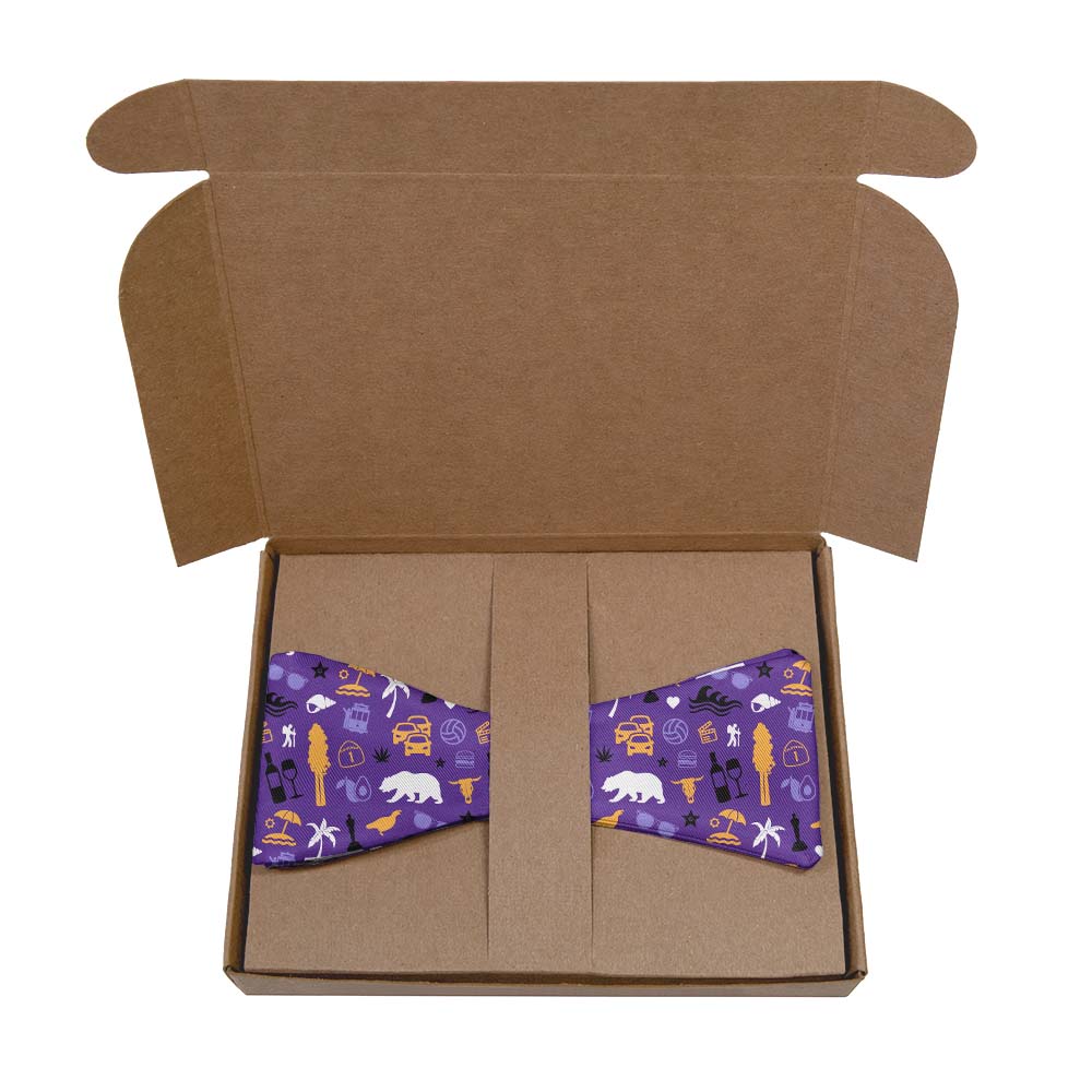 California State Heritage Bow Tie- Kraft Gift Box Packaging - Knotty Tie Co.