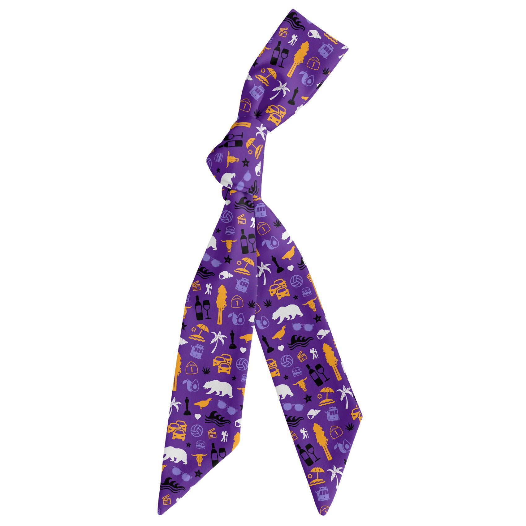 California State Heritage Hair Scarf - Scarf Tied Into Knot - Knotty Tie Co.