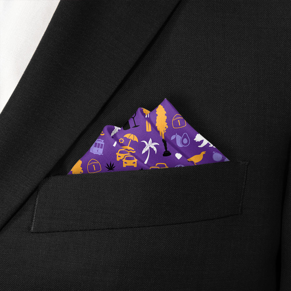 California State Heritage Pocket Square - Stairs Fold - Knotty Tie Co.