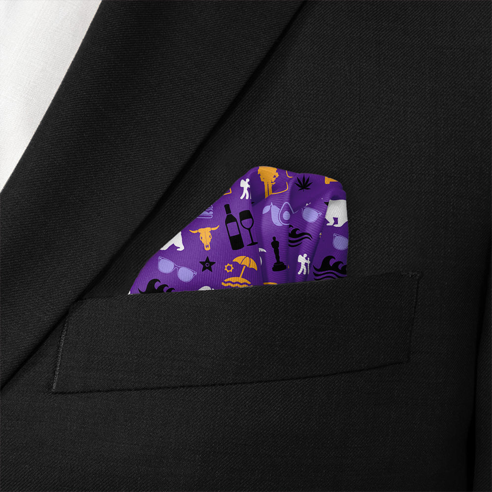 California State Heritage Pocket Square - Wave Fold - Knotty Tie Co.