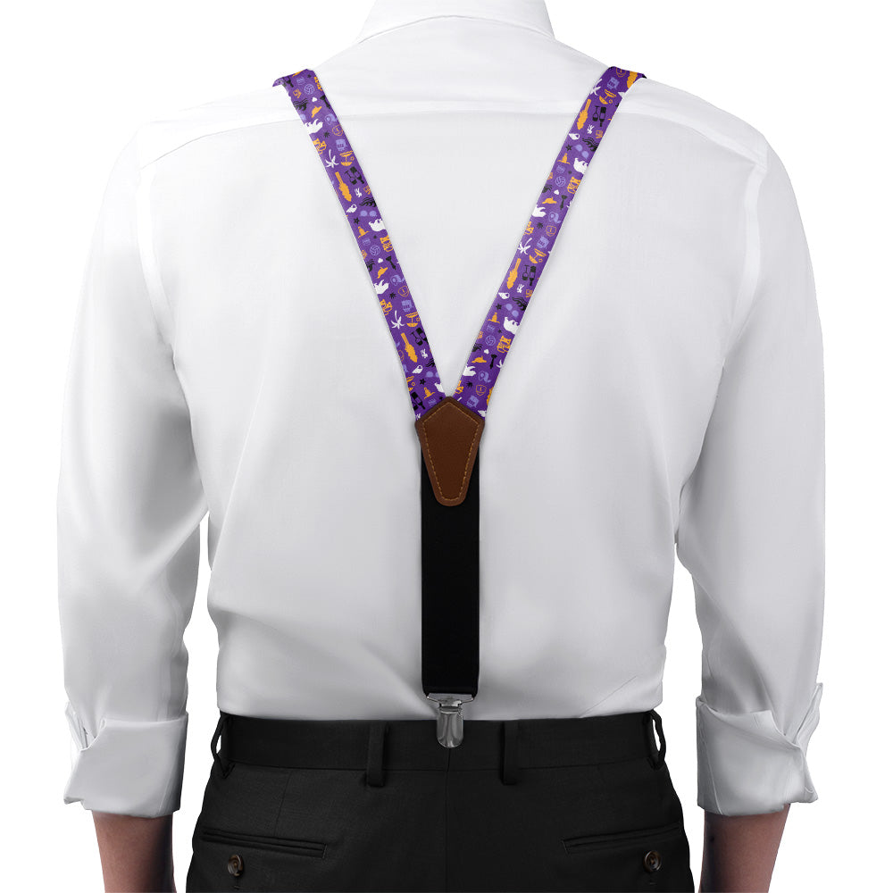 California State Heritage Suspenders - On Model Front View - Knotty Tie Co.