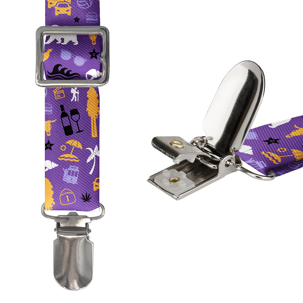 California State Heritage Suspenders - Hardware and Strap - Knotty Tie Co.