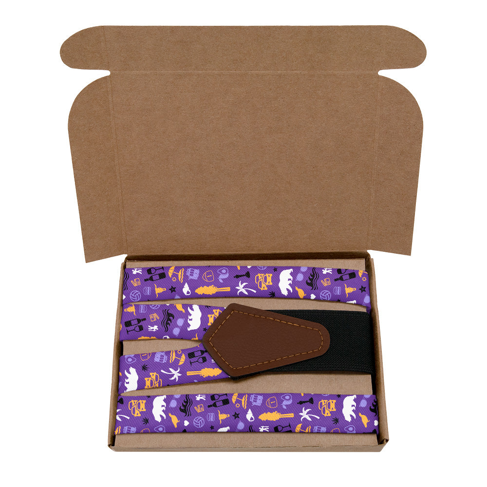 California State Heritage Suspenders - Kraft Gift Box Packaging - Knotty Tie Co.