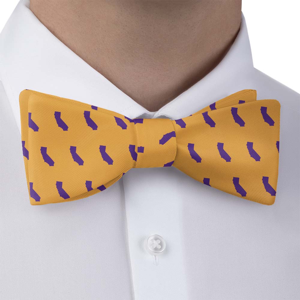 California State Outline Bow Tie - Bow Tie with Dress Shirt - Knotty Tie Co.