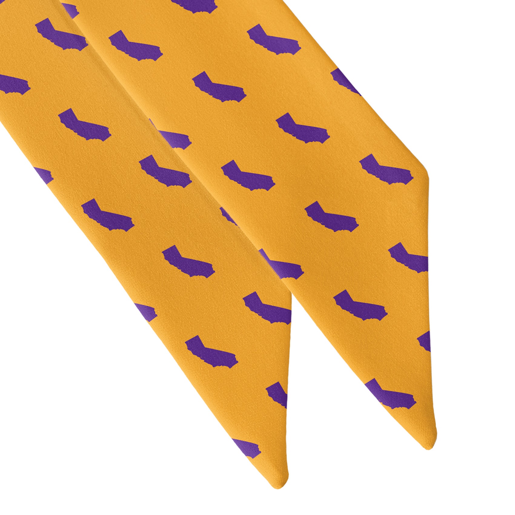 California State Outline Hair Scarf - Scarf Tapered Ends - Knotty Tie Co.