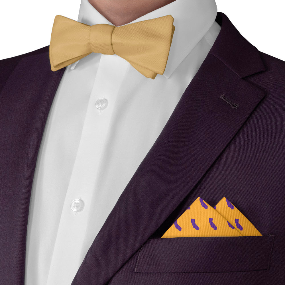 California State Outline Pocket Square - Matching Bow Tie - Knotty Tie Co.