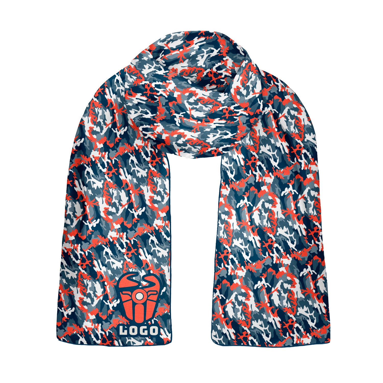 Camo 4 60 x 18 Rectangle Chiffon Logo Scarf - Knotty Tie Co.