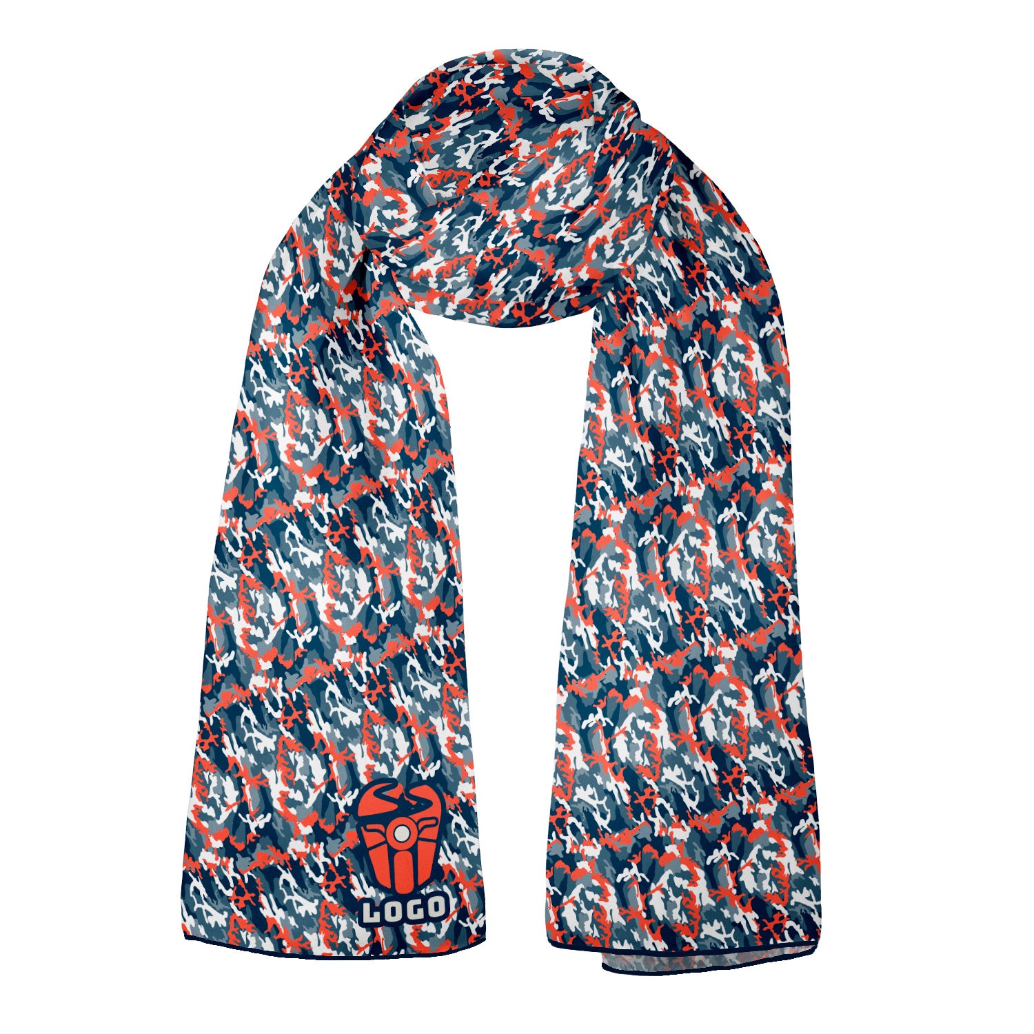 Camo 4 72 x 24 Rectangle Chiffon Logo Scarf - Knotty Tie Co.