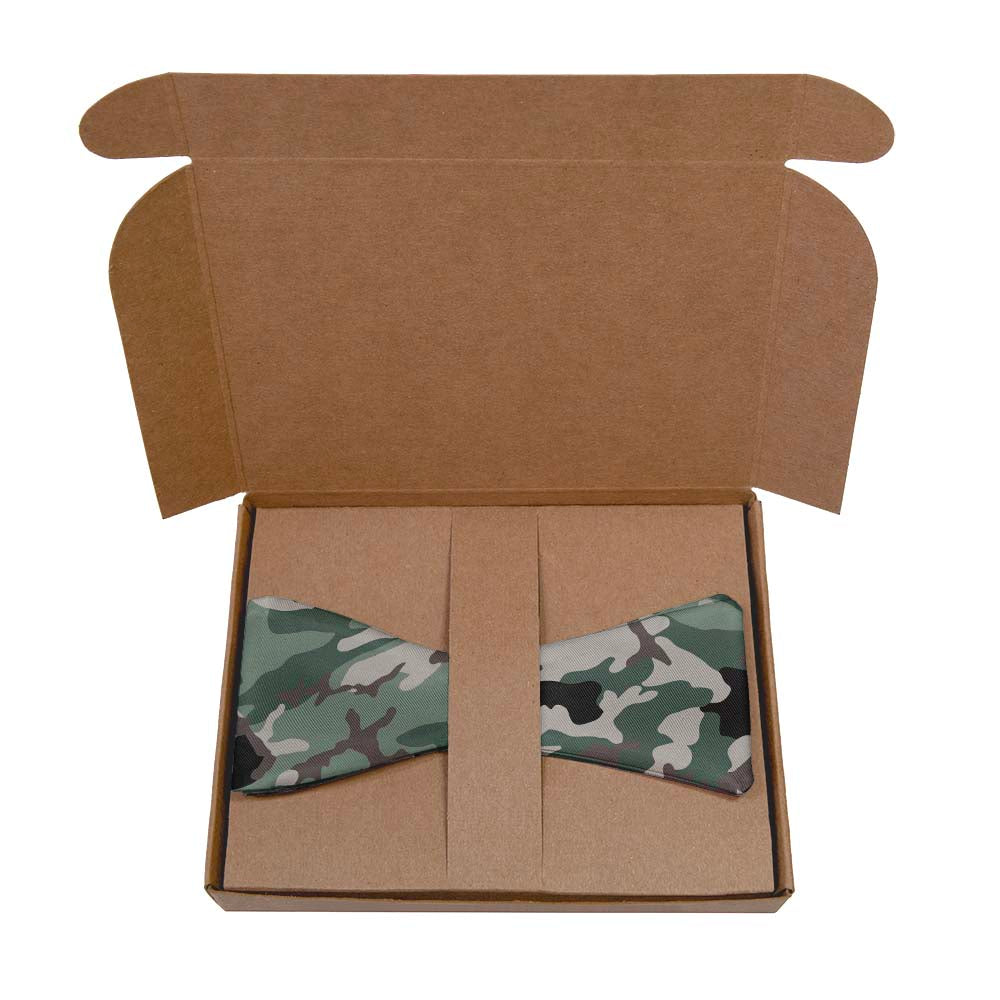 Camo Bow Tie- Kraft Gift Box Packaging - Knotty Tie Co.