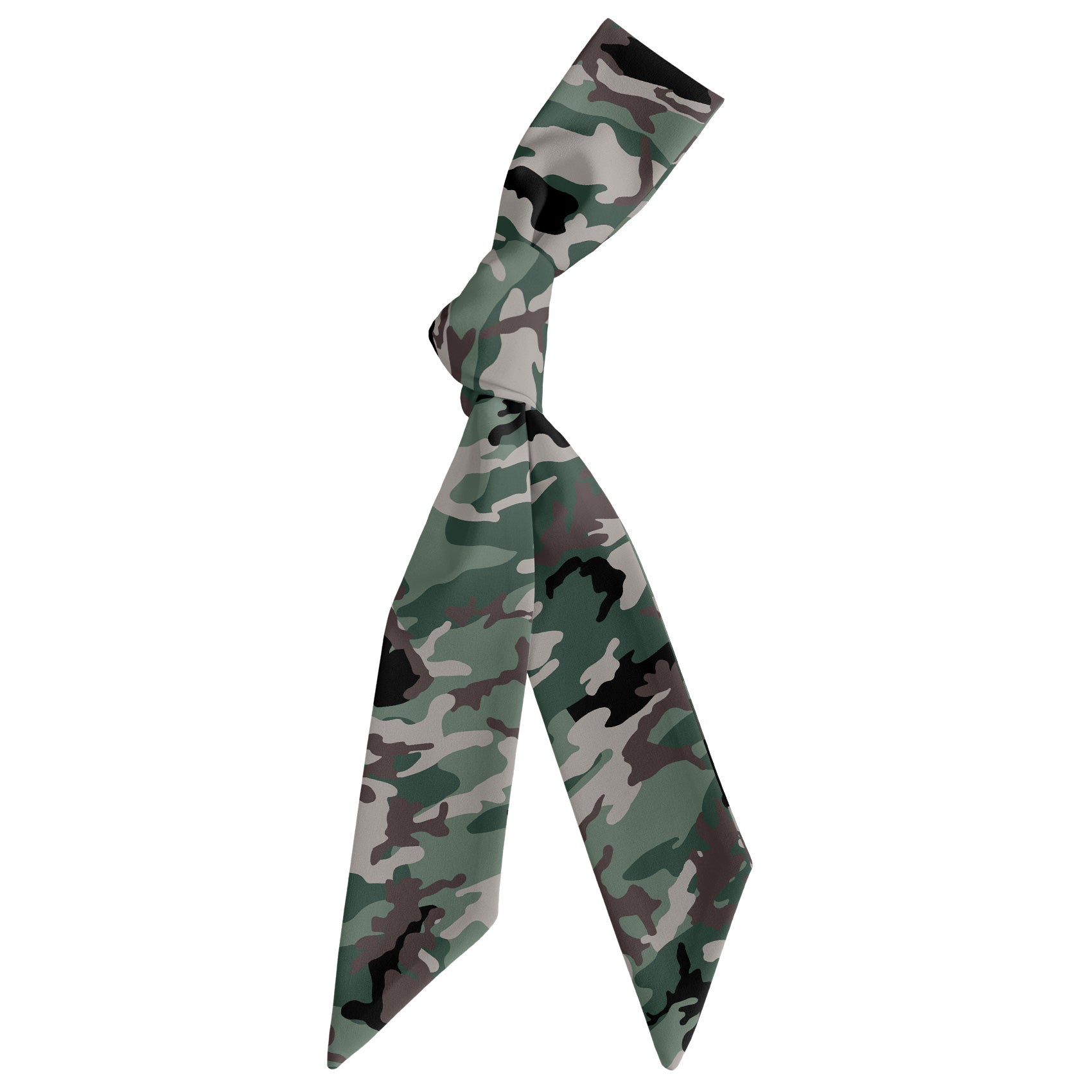 Camo Hair Scarf - Scarf Tied Into Knot - Knotty Tie Co.