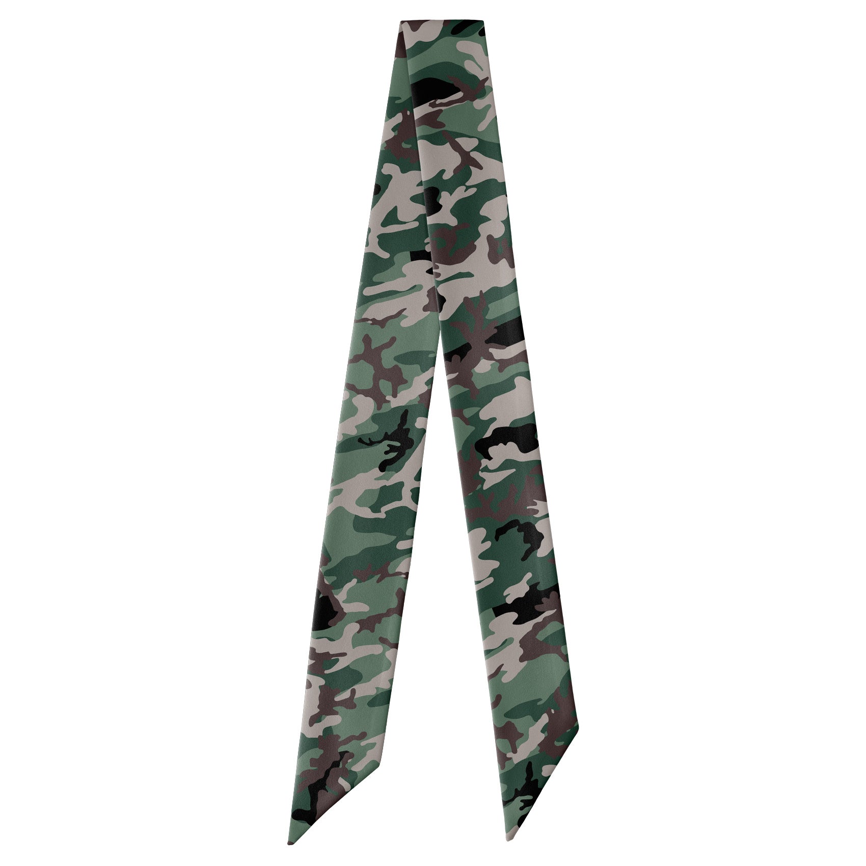 Camo Hair Scarf - Full View of Hair Scarf - Knotty Tie Co.