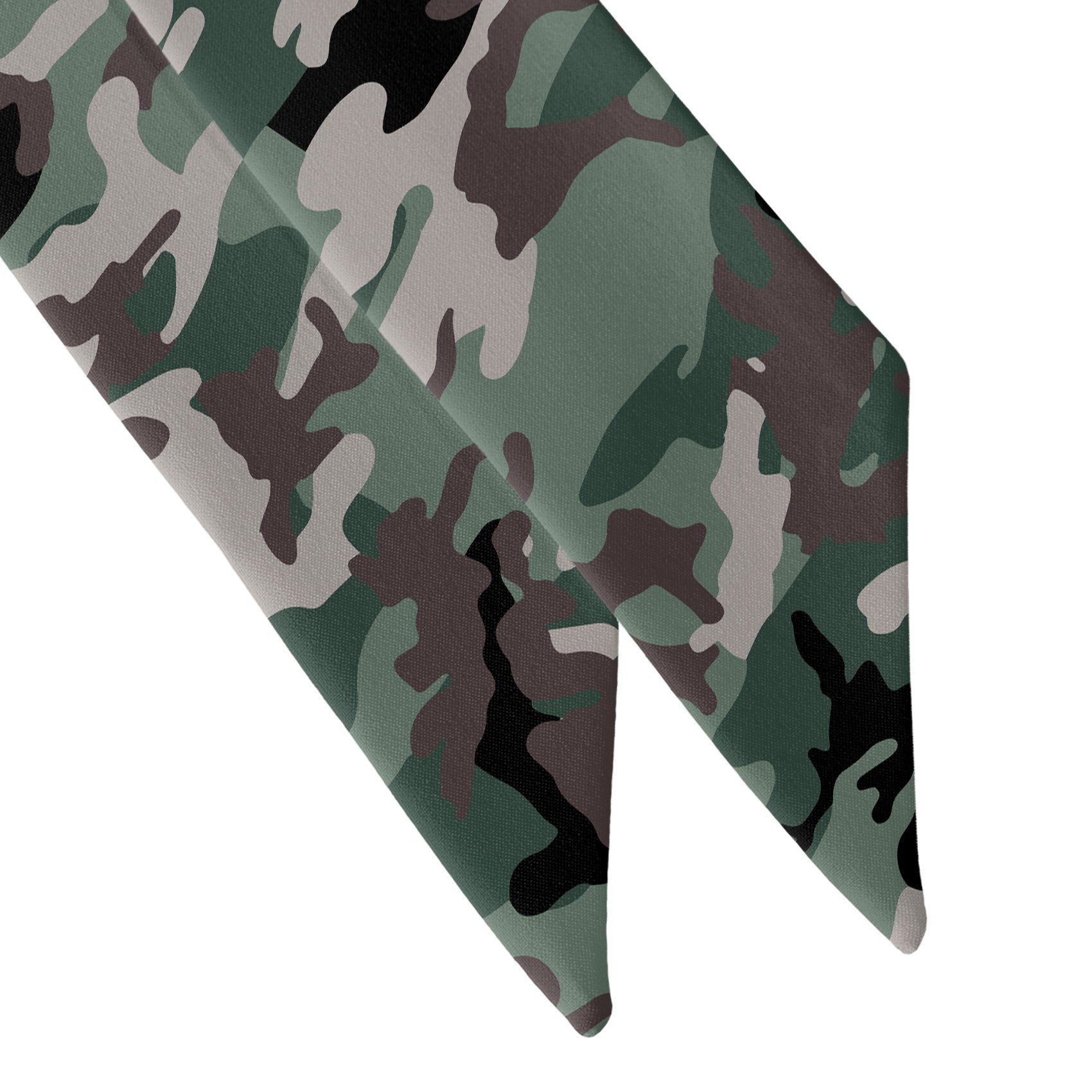 Camo Hair Scarf - Scarf Tapered Ends - Knotty Tie Co.