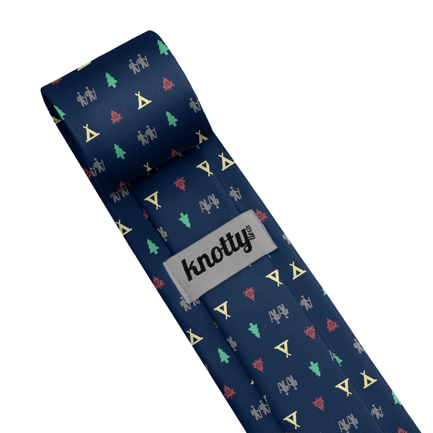 Camping With Friends Necktie - Tag - Knotty Tie Co.