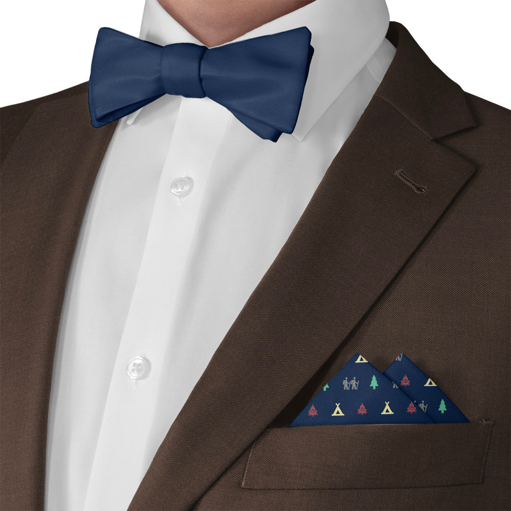 Camping With Friends Pocket Square - Matching Bow Tie - Knotty Tie Co.