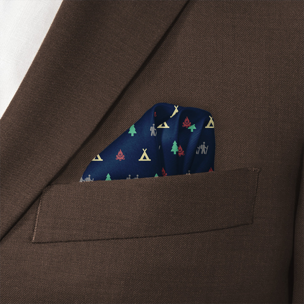 Camping With Friends Pocket Square - Wave Fold - Knotty Tie Co.