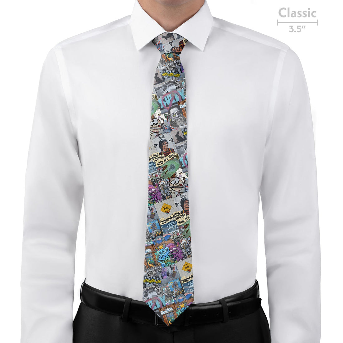 Cap Hill Street Art Necktie - Classic - Knotty Tie Co.