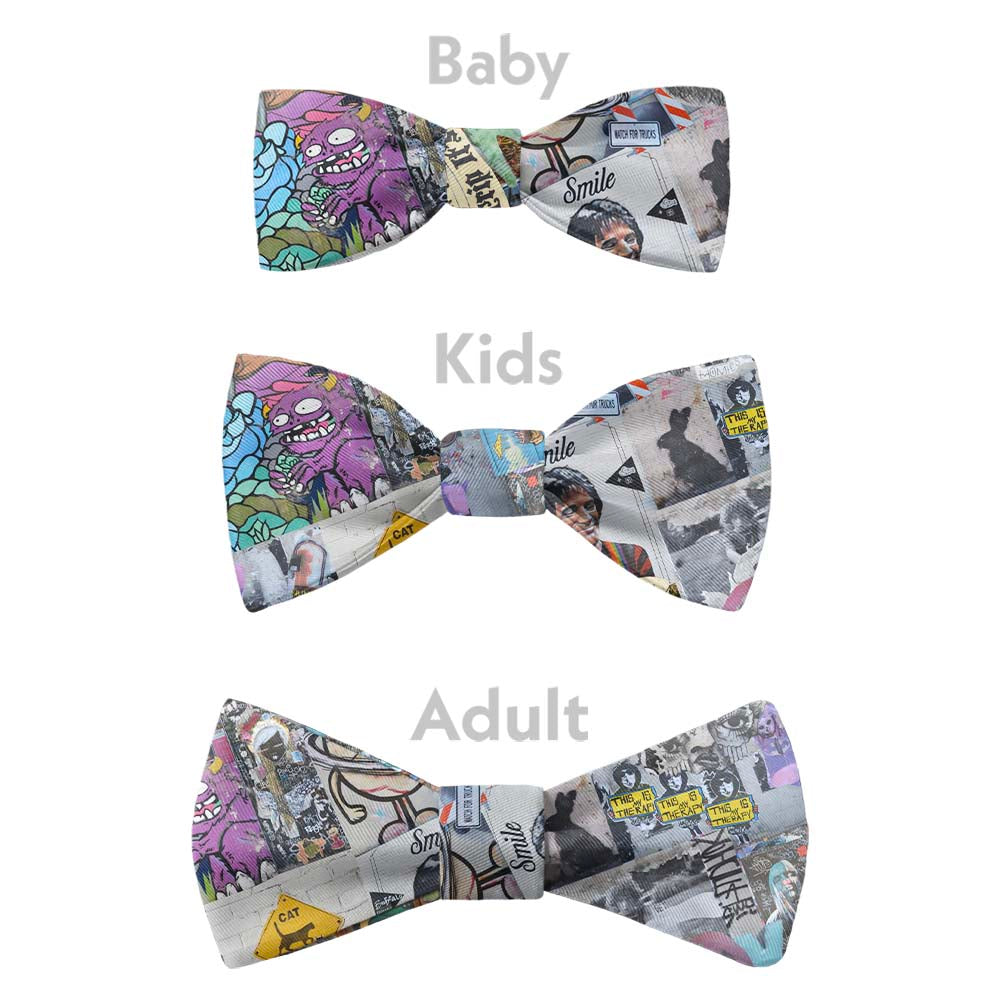 Cap Hill Street Art Bow Tie - Bow Sizes - Knotty Tie Co.