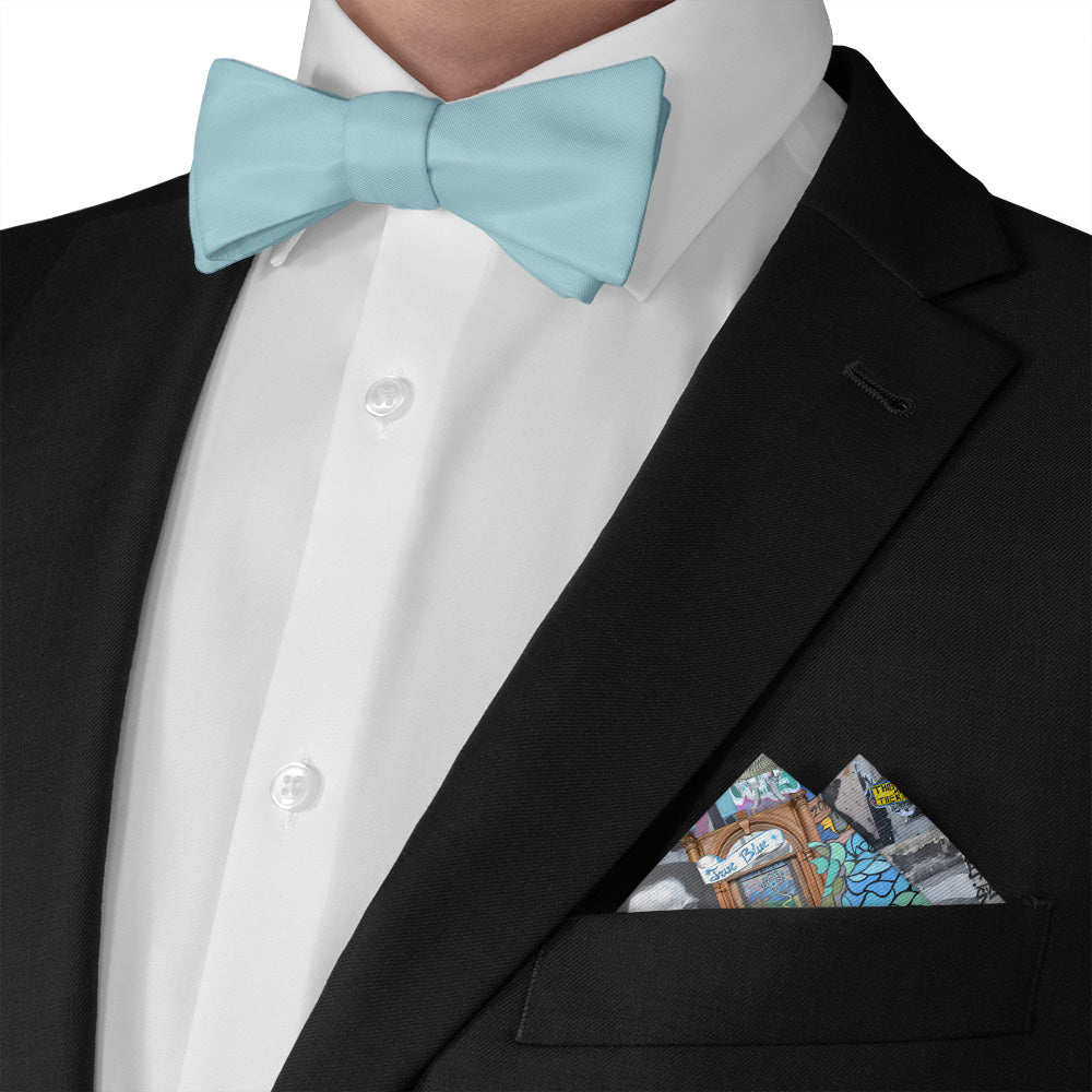 Cap Hill Street Art Pocket Square - Matching Bow Tie - Knotty Tie Co.