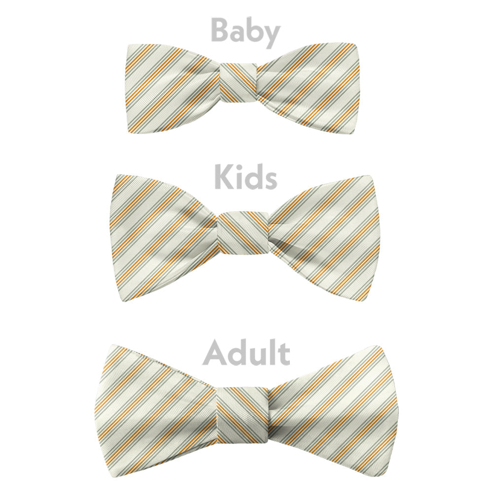 Capri Stripe Bow Tie - Bow Sizes - Knotty Tie Co.