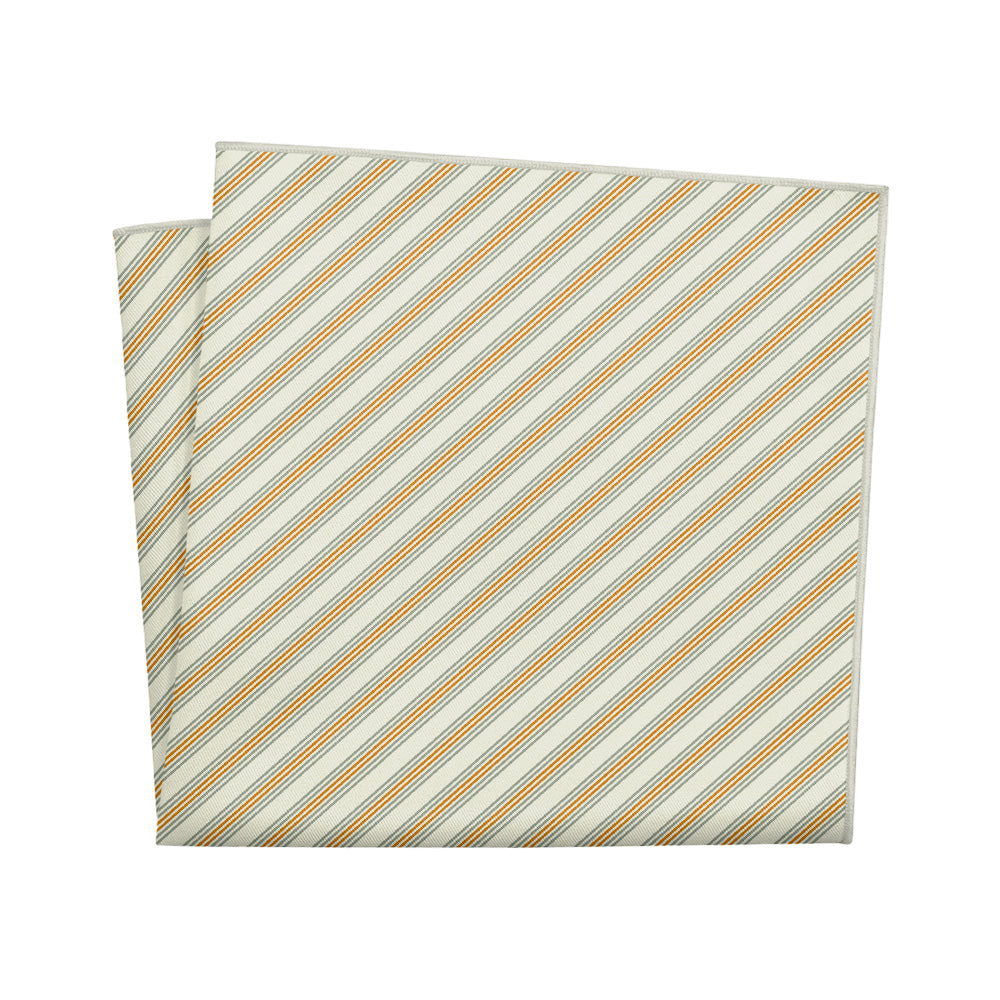 Capri Stripe Pocket Square - 12" Square - Knotty Tie Co.