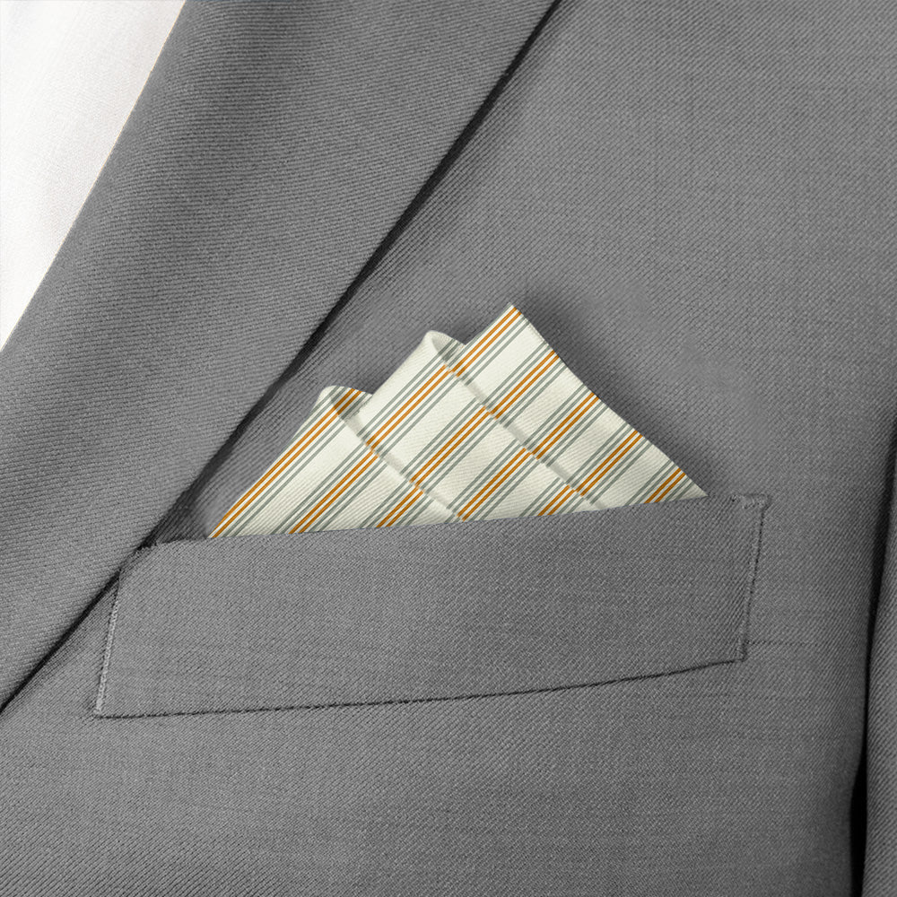 Capri Stripe Pocket Square - Stairs Fold - Knotty Tie Co.