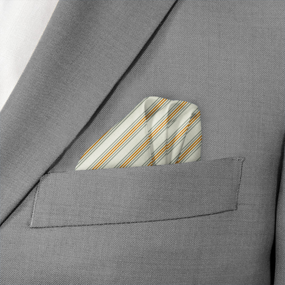 Capri Stripe Pocket Square - Wave Fold - Knotty Tie Co.