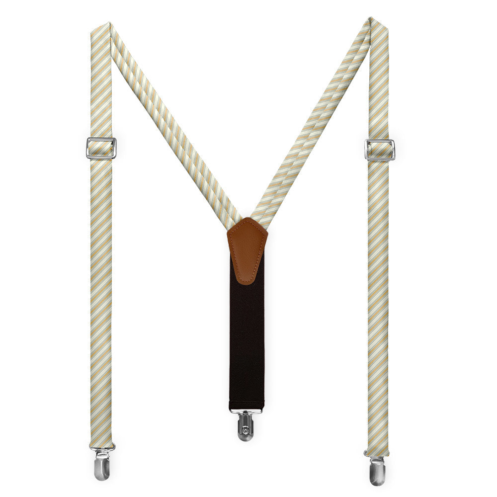 Capri Stripe Suspenders - Full Front View - Knotty Tie Co.