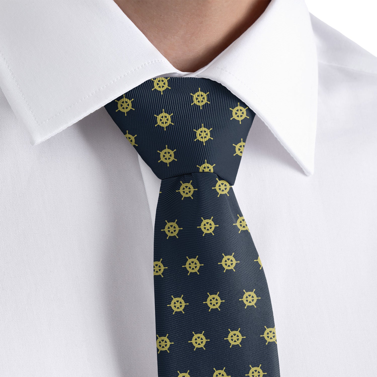 Captain's Wheel Necktie - Dress Shirt - Knotty Tie Co.