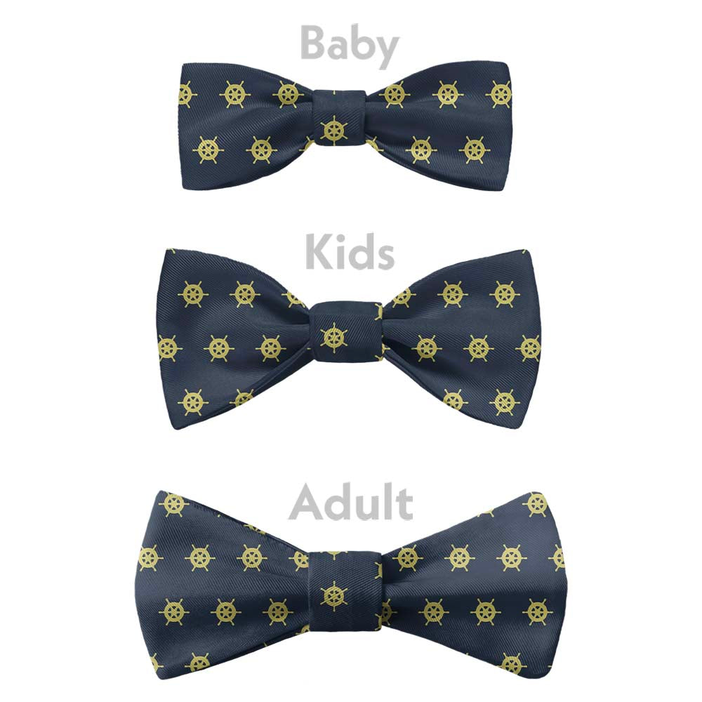 Captain's Wheel Bow Tie - Bow Sizes - Knotty Tie Co.