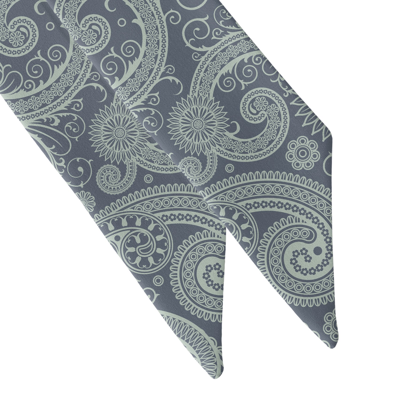 Carleton Paisley Hair Scarf - Scarf Tapered Ends - Knotty Tie Co.