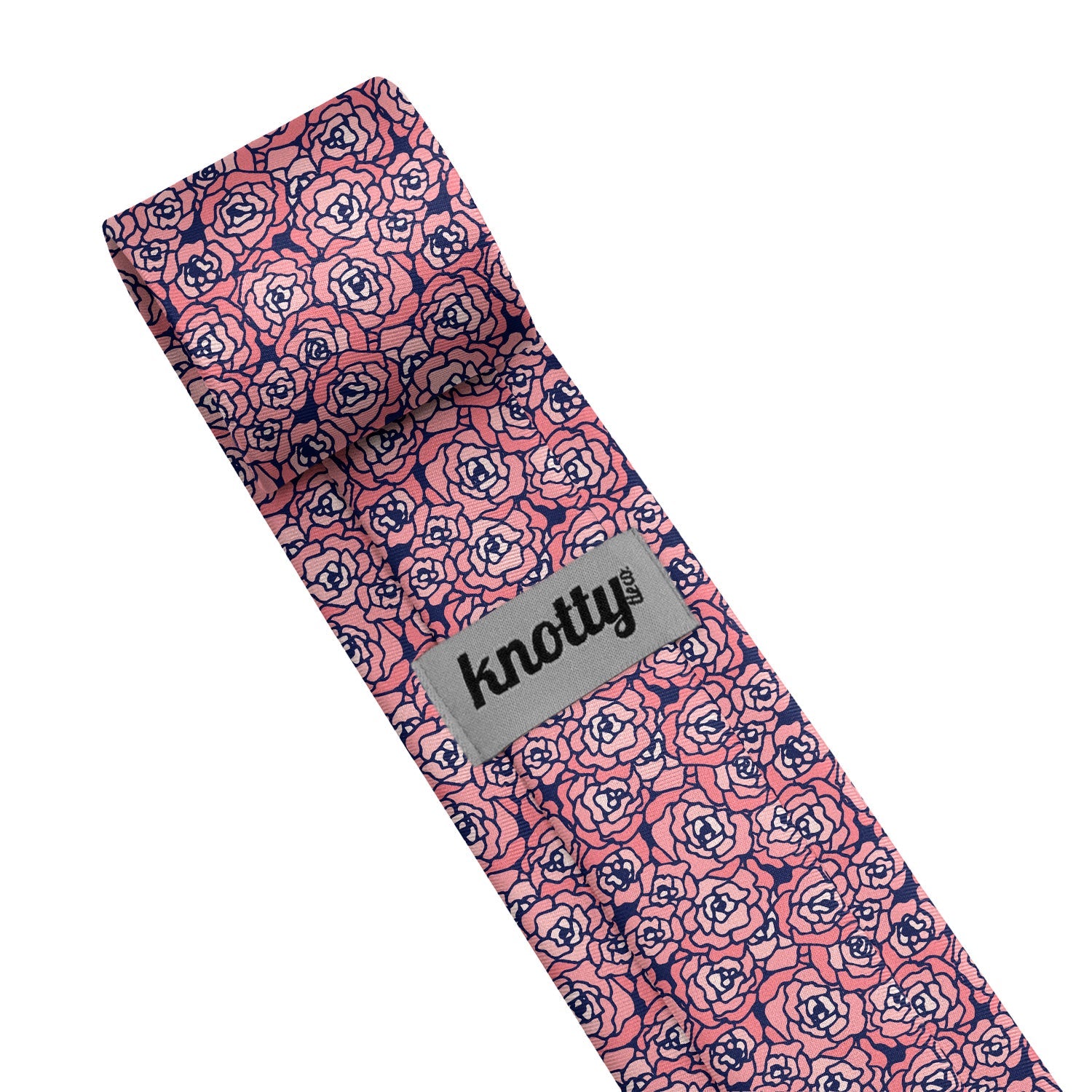 Carnation Mosaic Necktie - Tag - Knotty Tie Co.