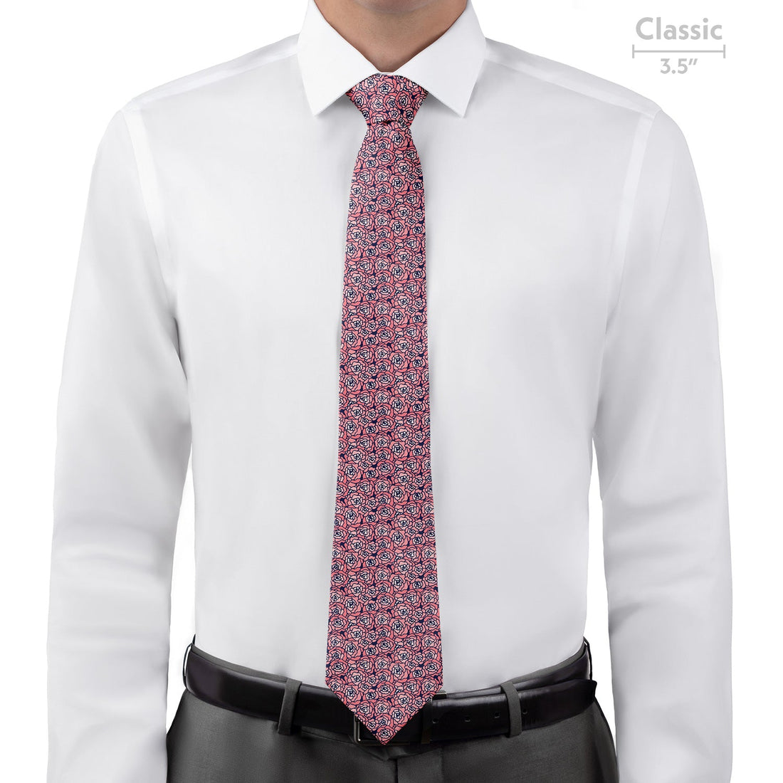 Carnation Mosaic Necktie - Classic - Knotty Tie Co.