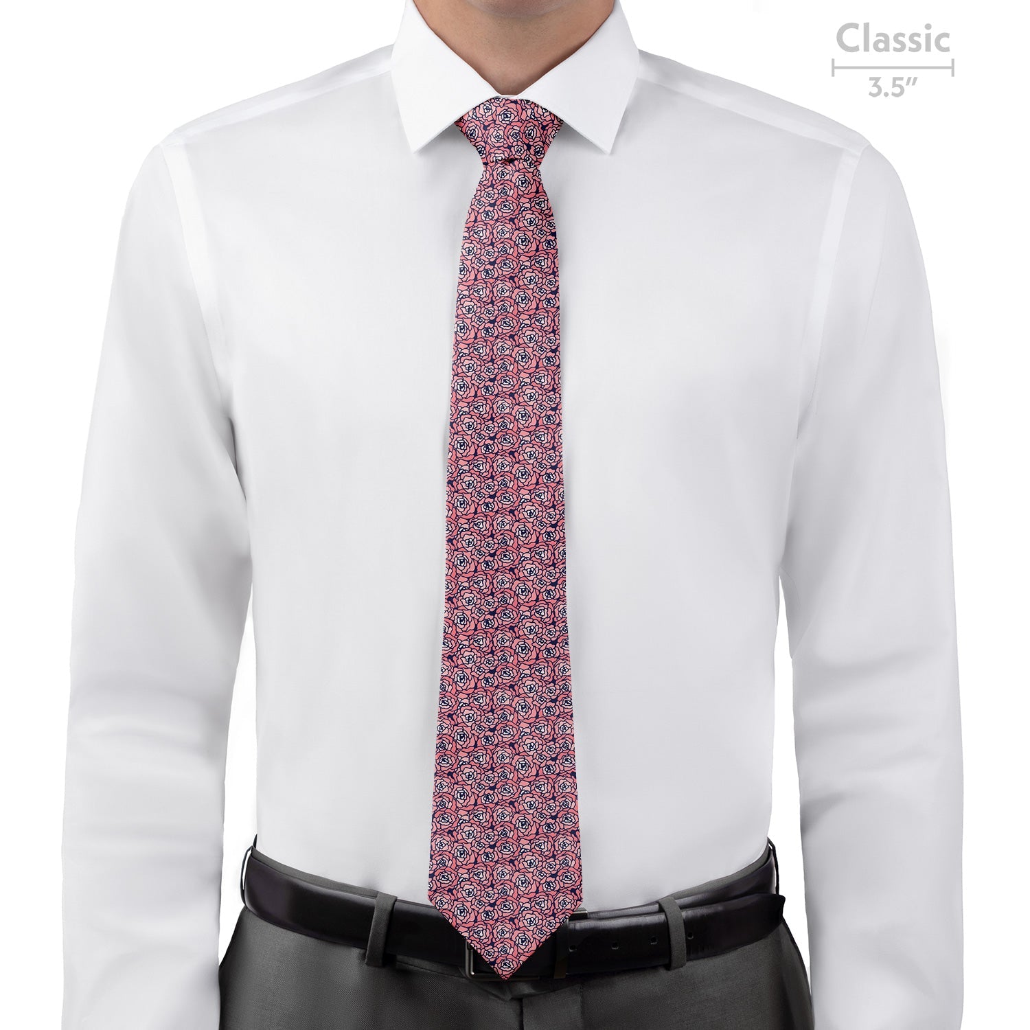 Carnation Mosaic Necktie - Classic - Knotty Tie Co.