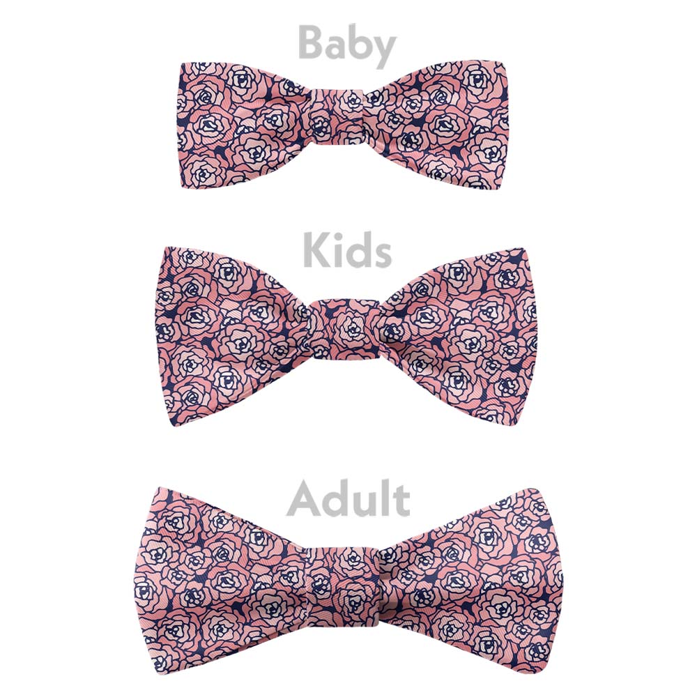 Carnation Mosaic Bow Tie - Bow Sizes - Knotty Tie Co.