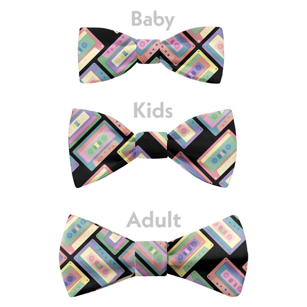 Cassette Bow Tie - Bow Sizes - Knotty Tie Co.