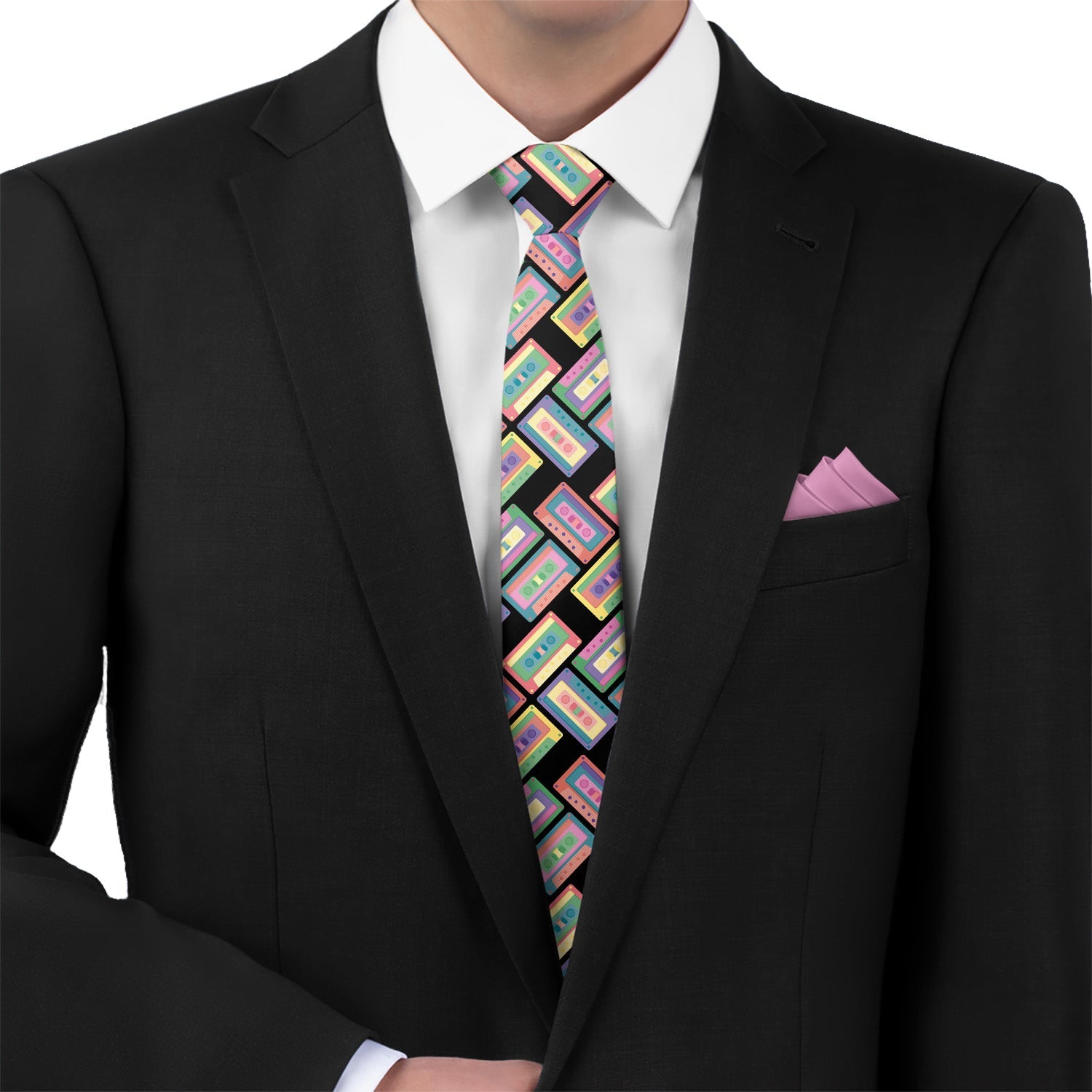 Cassette Necktie - Matching Pocket Square - Knotty Tie Co.