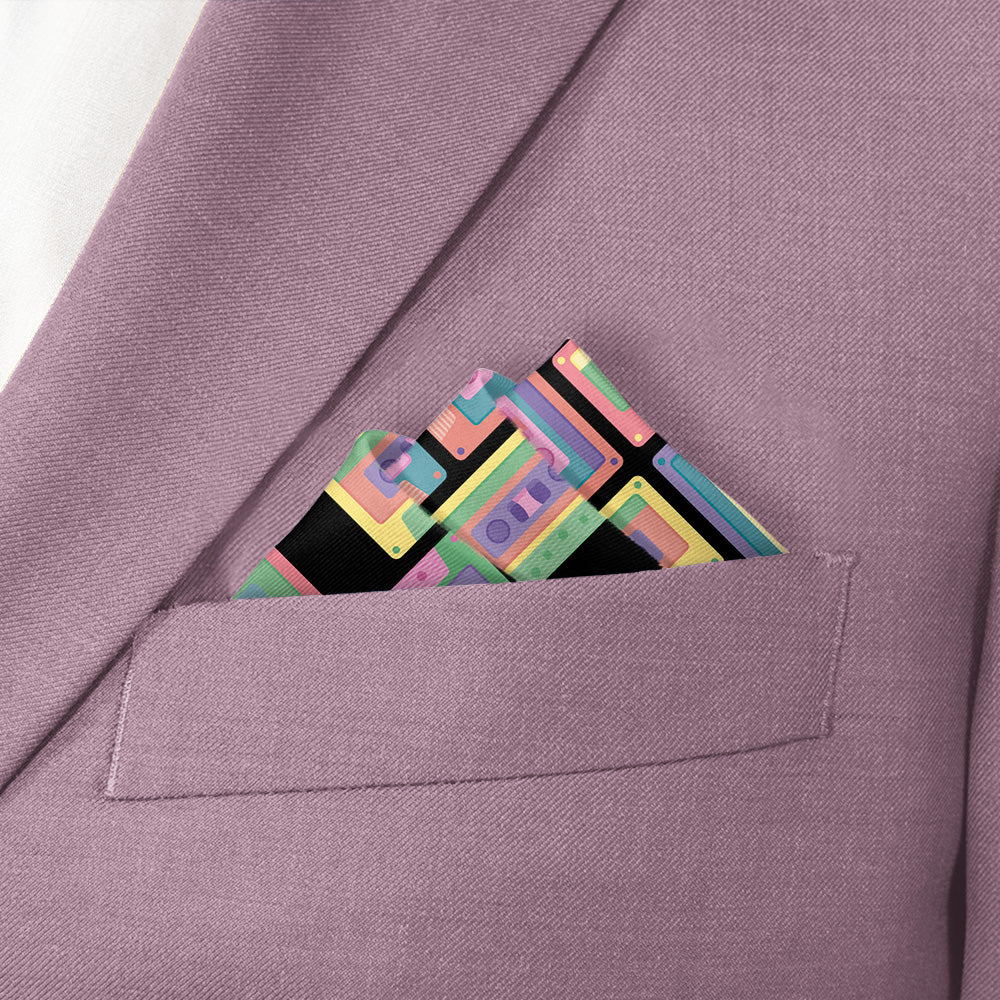 Cassette Pocket Square - Stairs Fold - Knotty Tie Co.